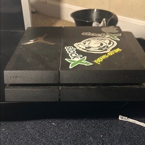 Sony Black PS4 Console with Stickers